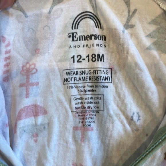 Spearmint baby Christmas pajamas - Picture 2 of 4